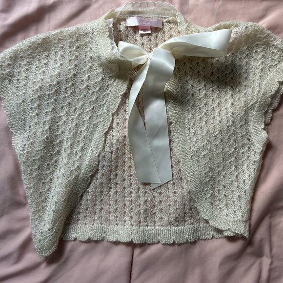 Vintage Victoria´s Secret Cream and Gold Lace Bolero...